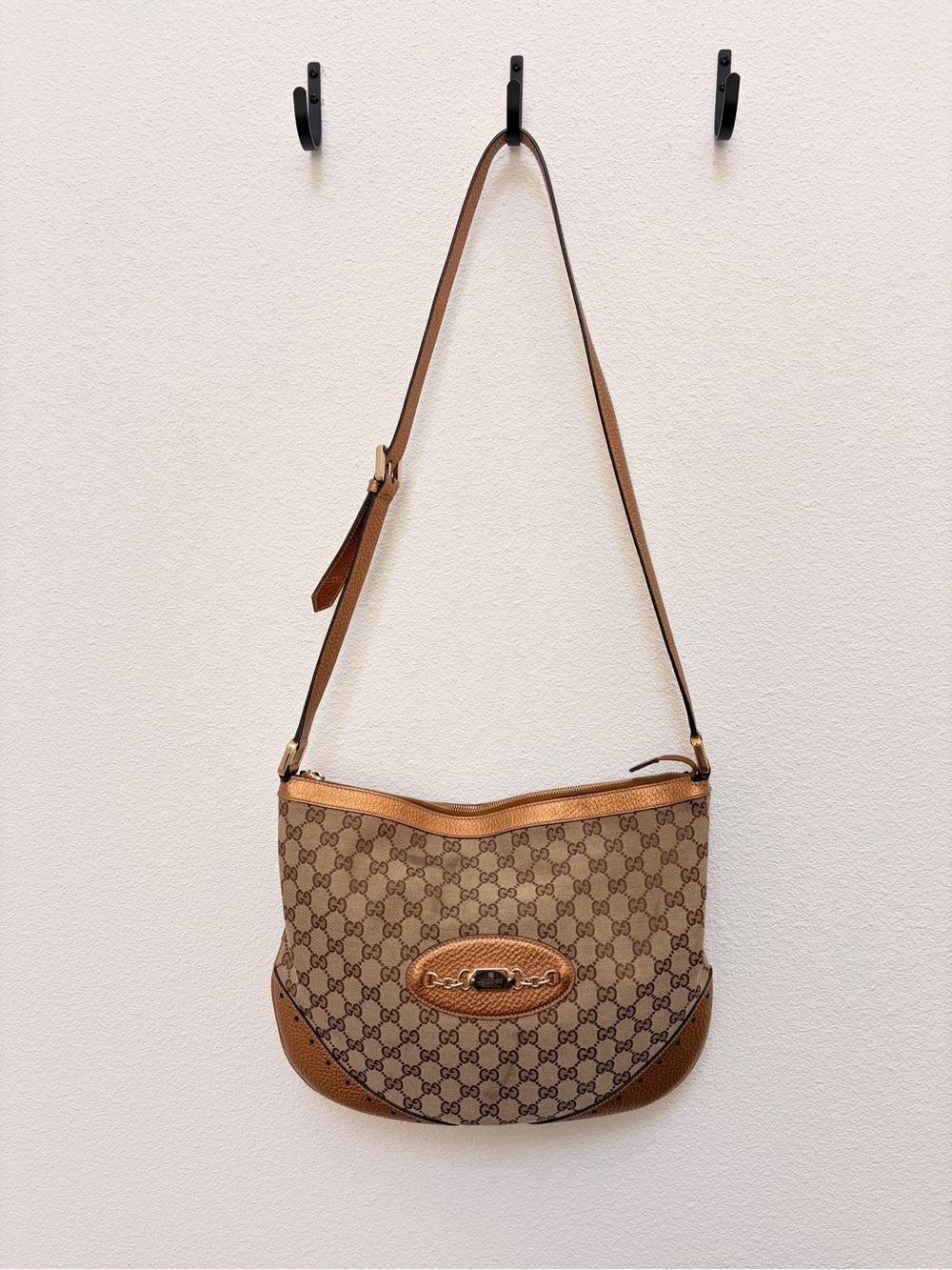Vintage Gucci Brown Jackie Monogram Shoulder Bag